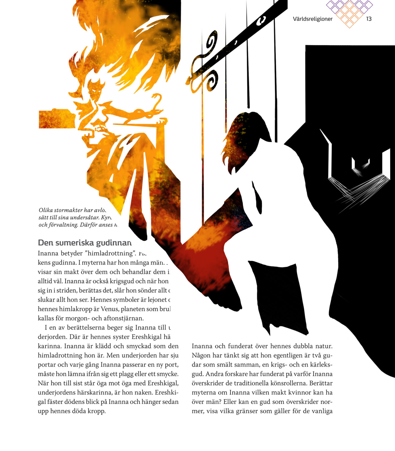 Illustrationer religion för SO-serie högstadiet från Bonnier utbildning. Har arbetat i ett grafiskt serietidningsmanér. Utförd av Tomas Lindell.