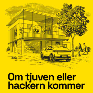 Illustrationer för broschyr larmbolaget Hemla. Illustration Tomas Lindell.